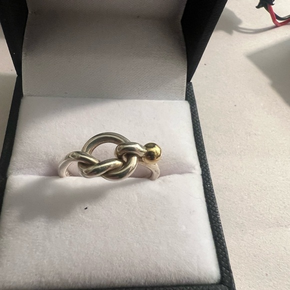 Tiffany & Co. Jewelry - Tiffany & Co. Sterling Silver & 18K Yellow gold Knot Ring